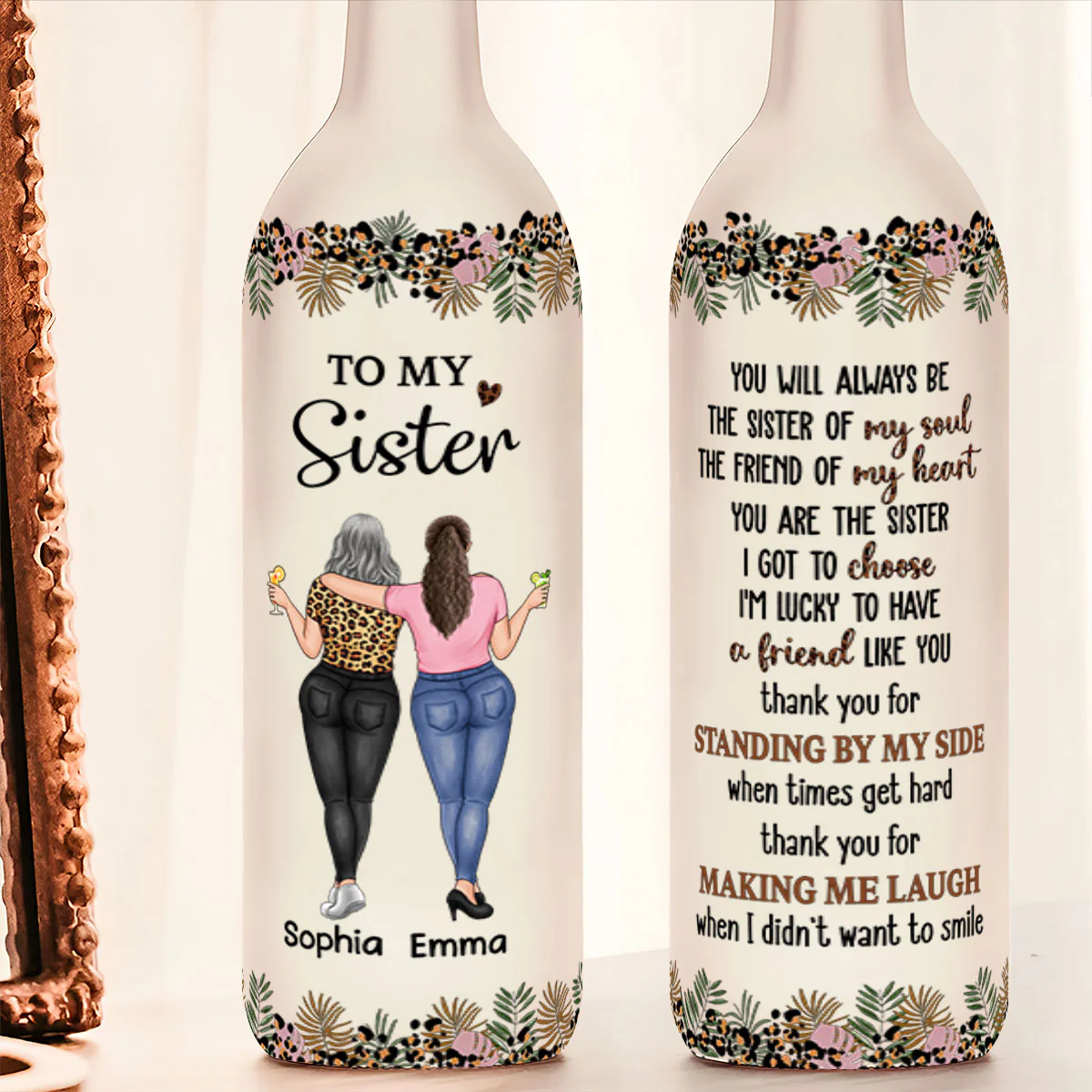 You Are My Soul Sister - Personalized Bottle Lamp - Image 5