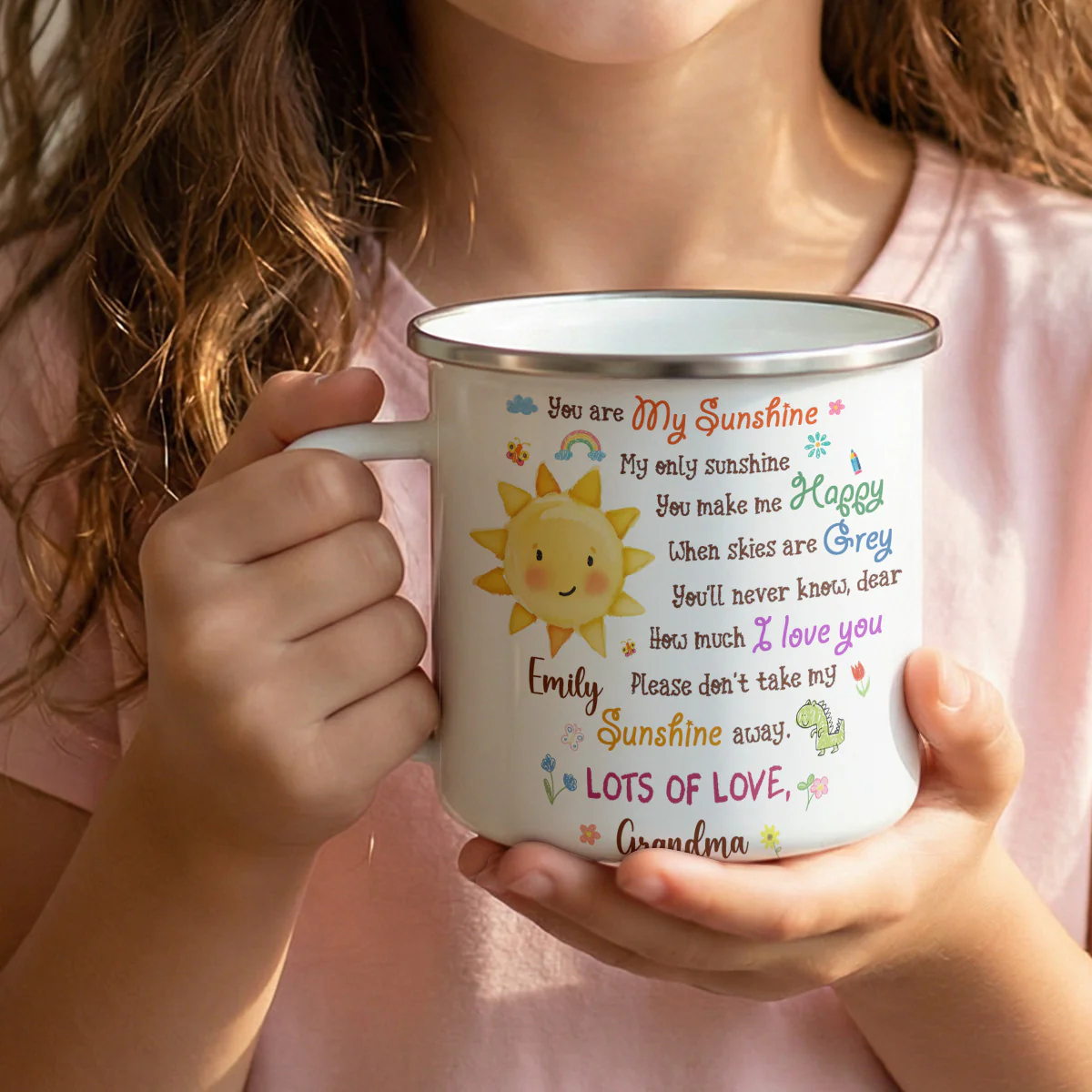 You Are My Sunshine - Personalized Enamel Mug - Image 4