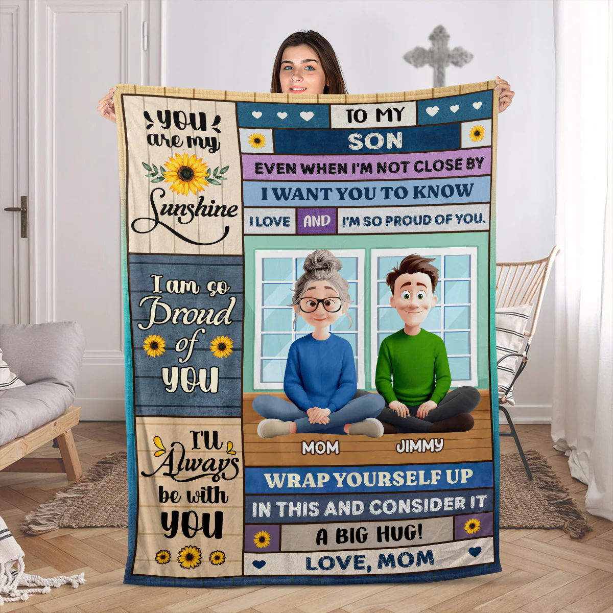 You Are My Sunshine - Personalized Fleece Blanket