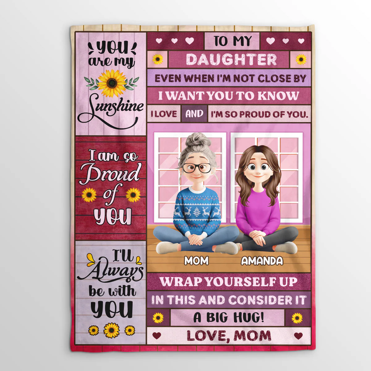 You Are My Sunshine - Personalized Fleece Blanket - Image 3