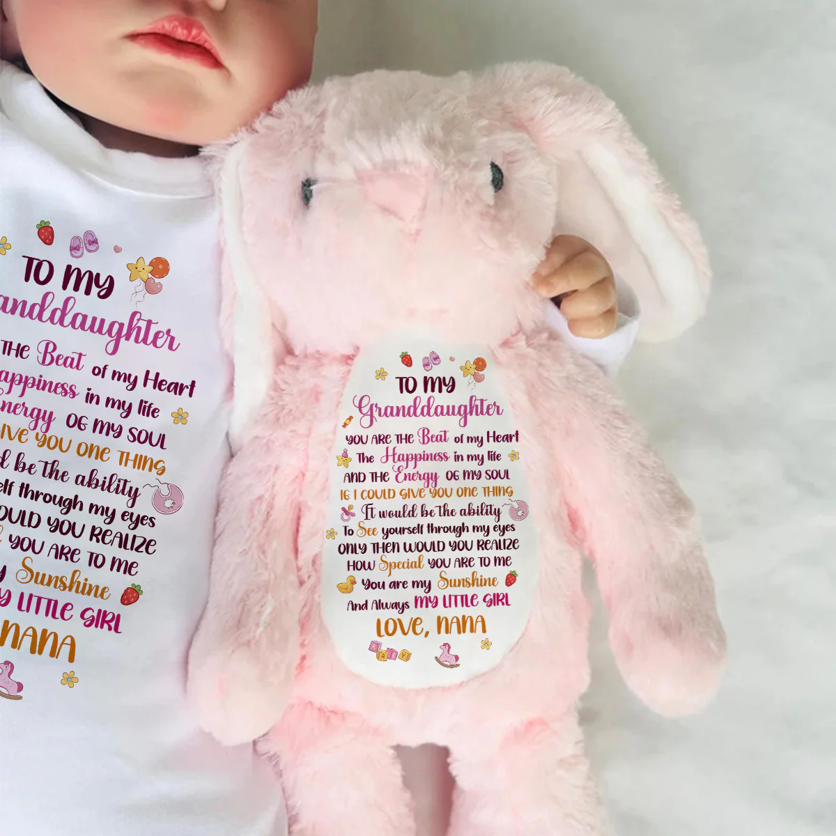 You Are My Sunshine - Personalized Stuffed Bunny - Image 6