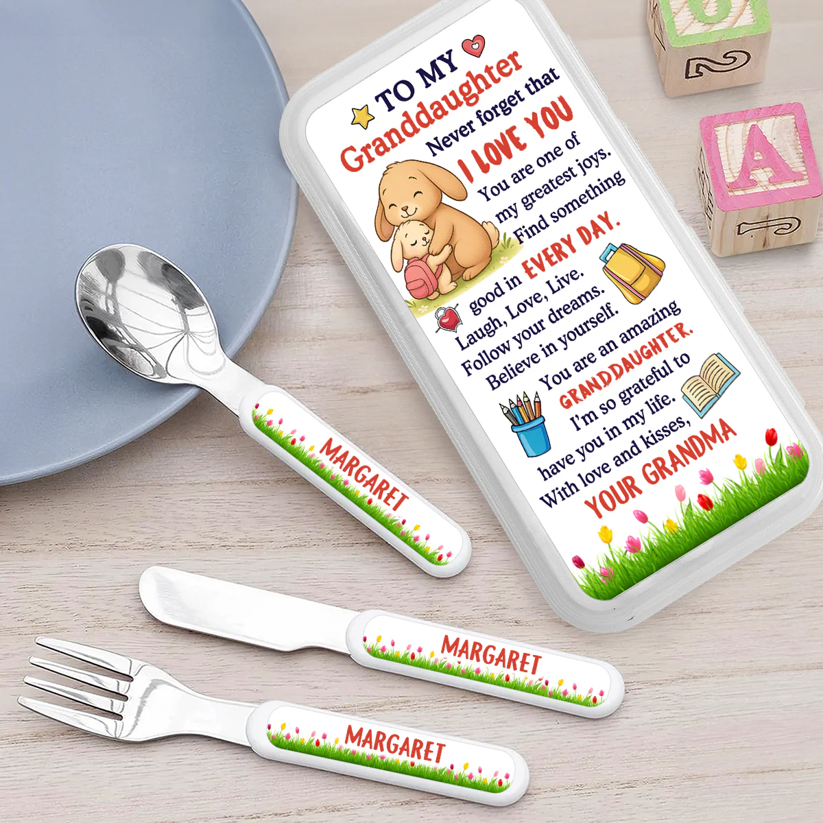 You Are One Of My Greatest Joys - Personalized Cutlery Set - Image 2