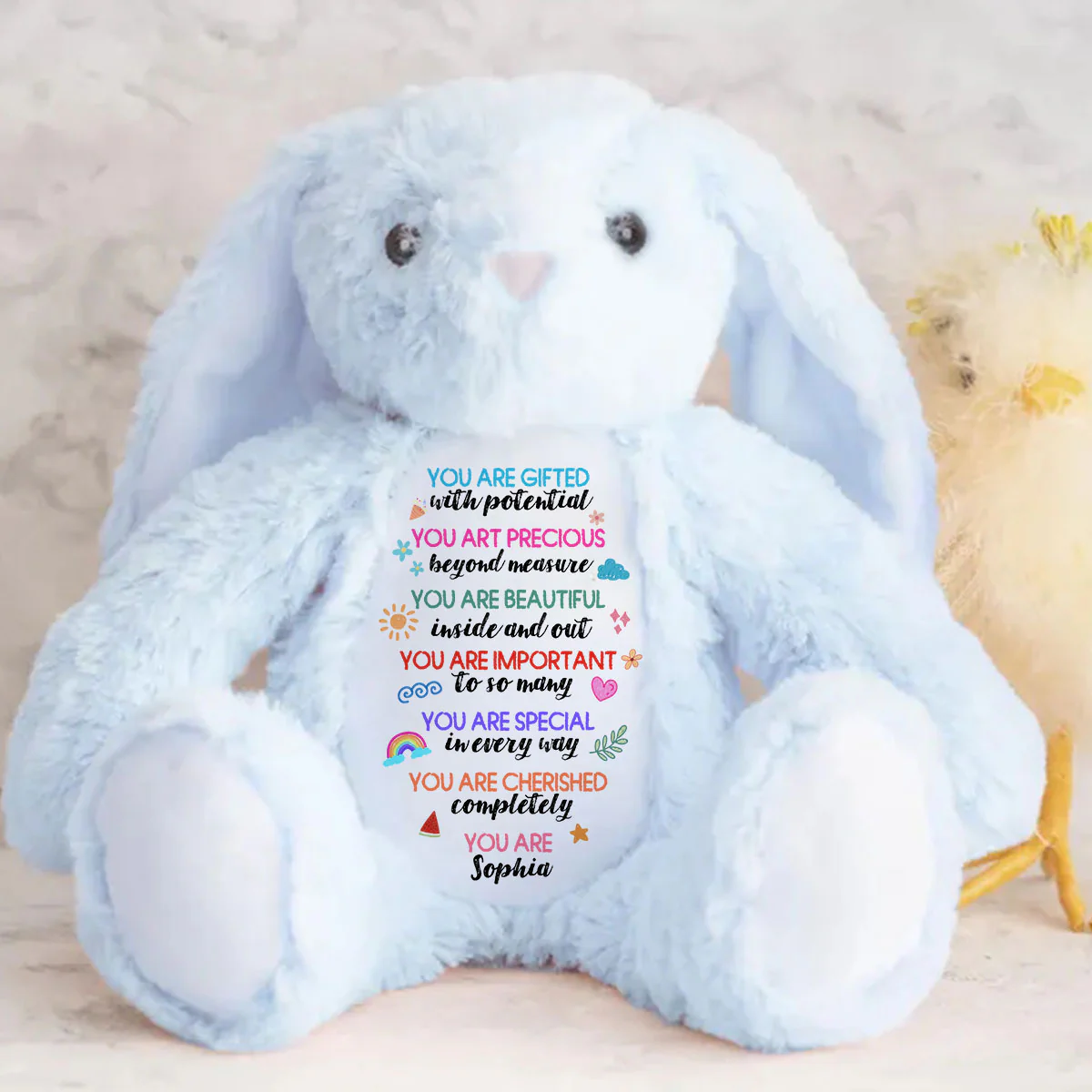 You Are Special - Personalized Stuffed Bunny - Image 4