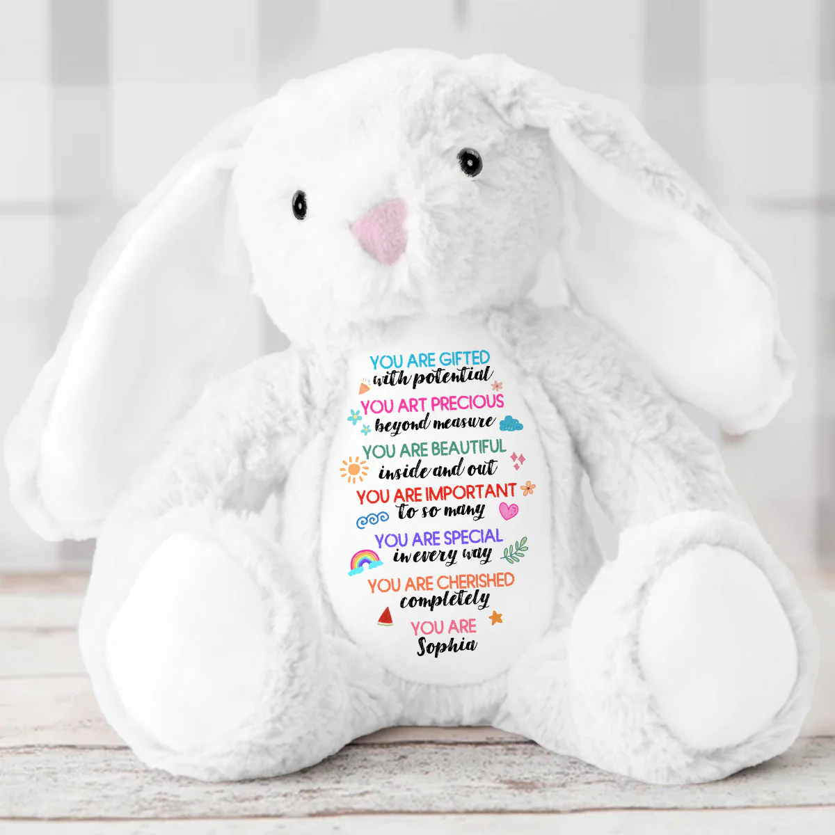 You Are Special - Personalized Stuffed Bunny - Image 5