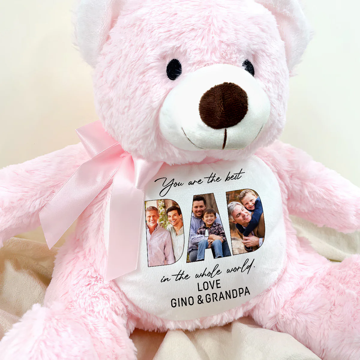You Are The Best DAD In The Whole World - Personalized Teddy Bear - Image 2