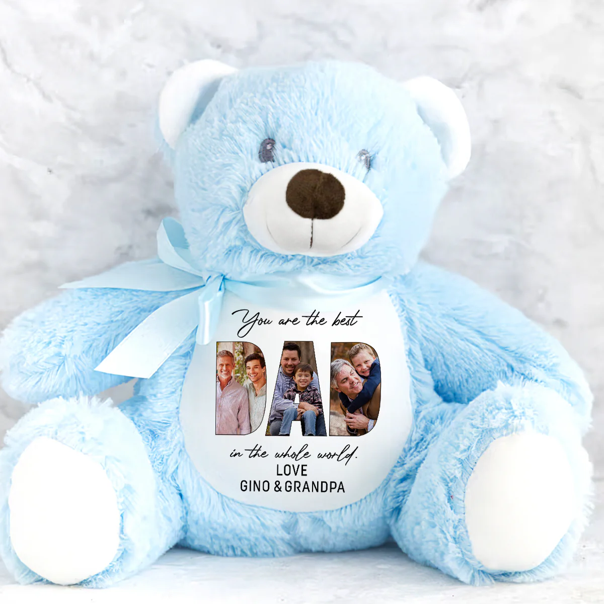 You Are The Best DAD In The Whole World - Personalized Teddy Bear - Image 4