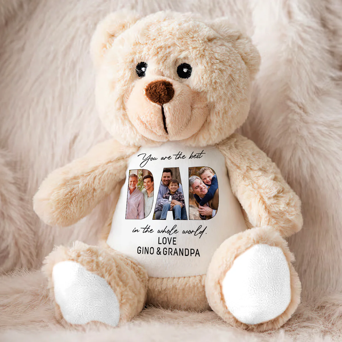 You Are The Best DAD In The Whole World - Personalized Teddy Bear - Image 6