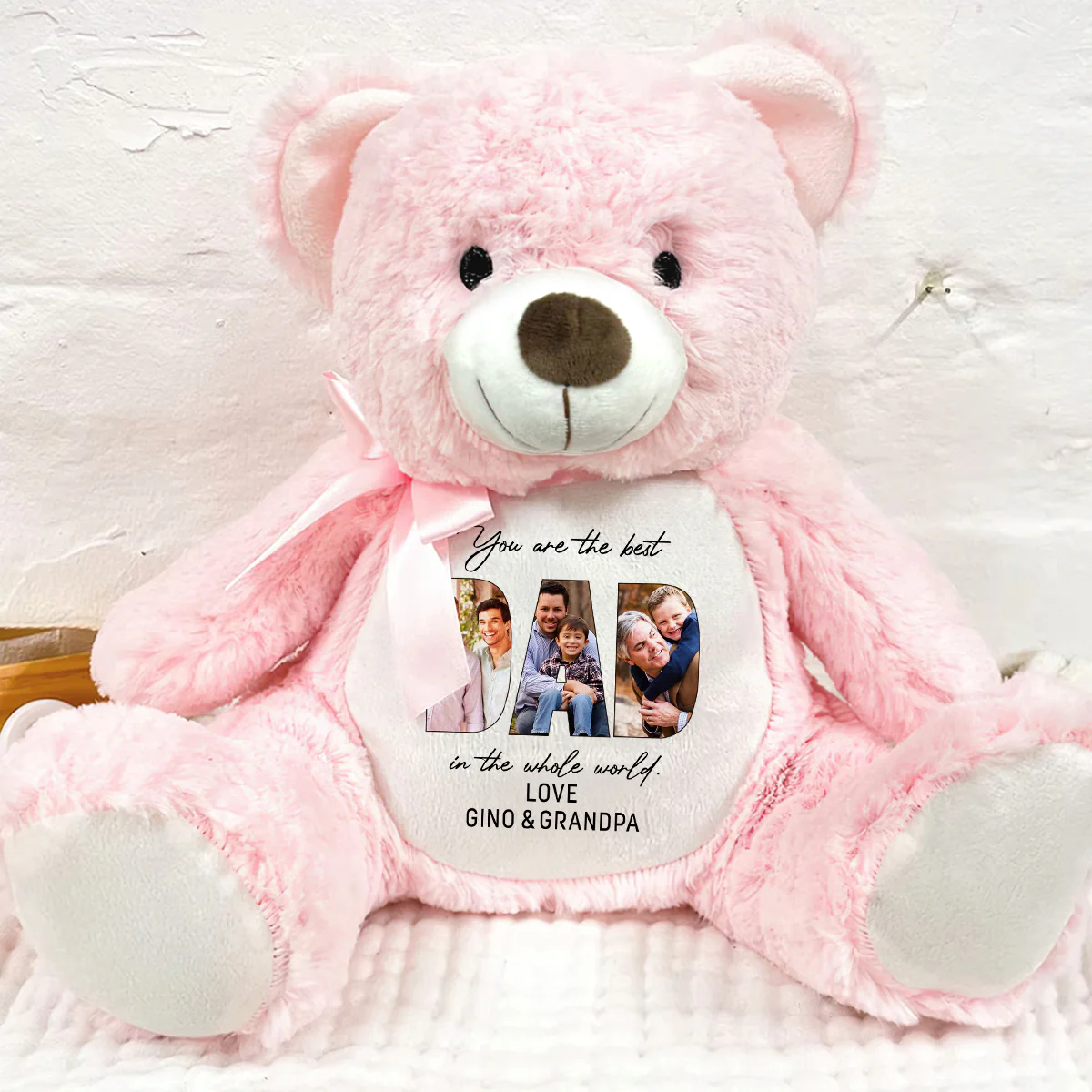 You Are The Best DAD In The Whole World - Personalized Teddy Bear - Image 7
