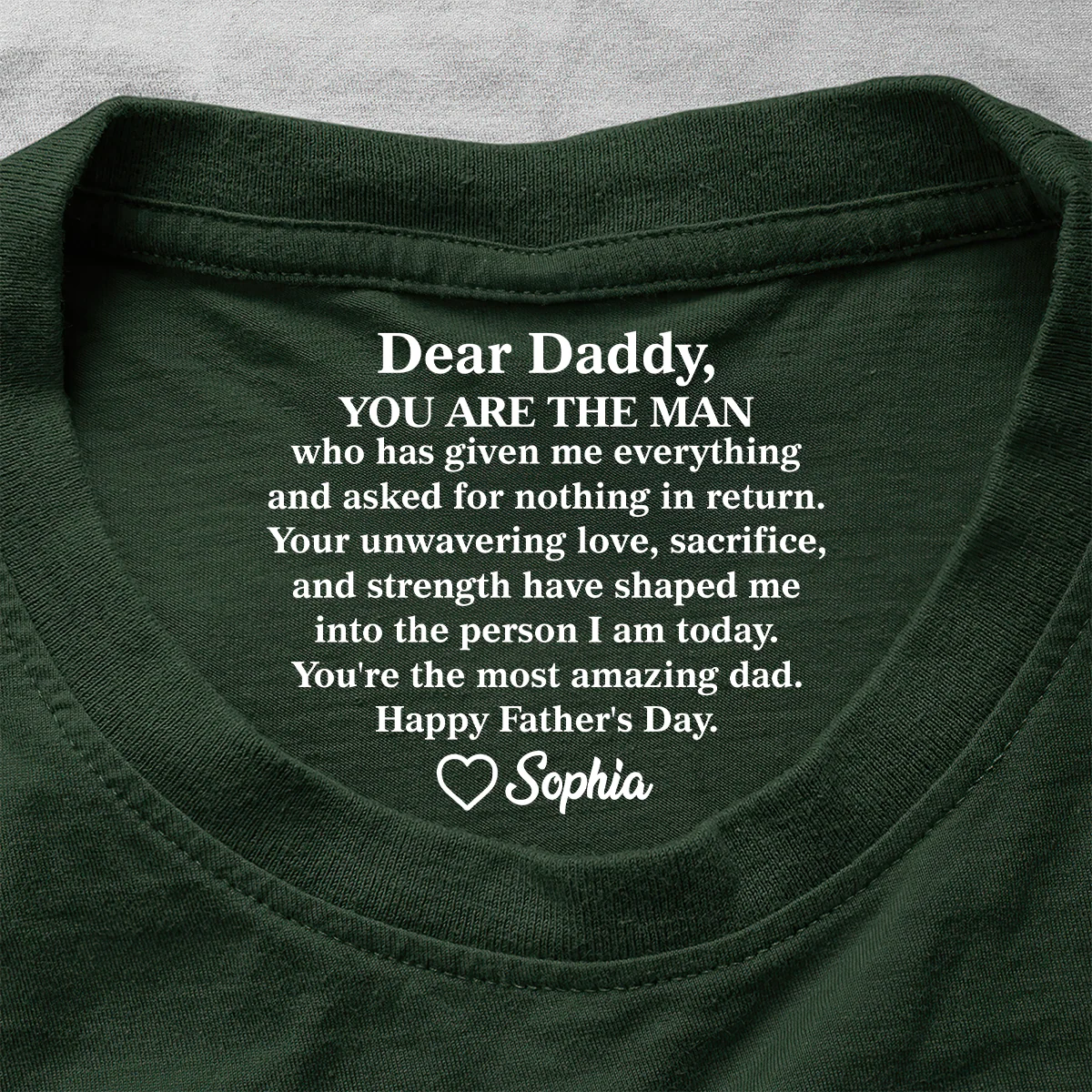 You Are The Most Amazing Dad - Personalized Shirt With Design Inner Neck