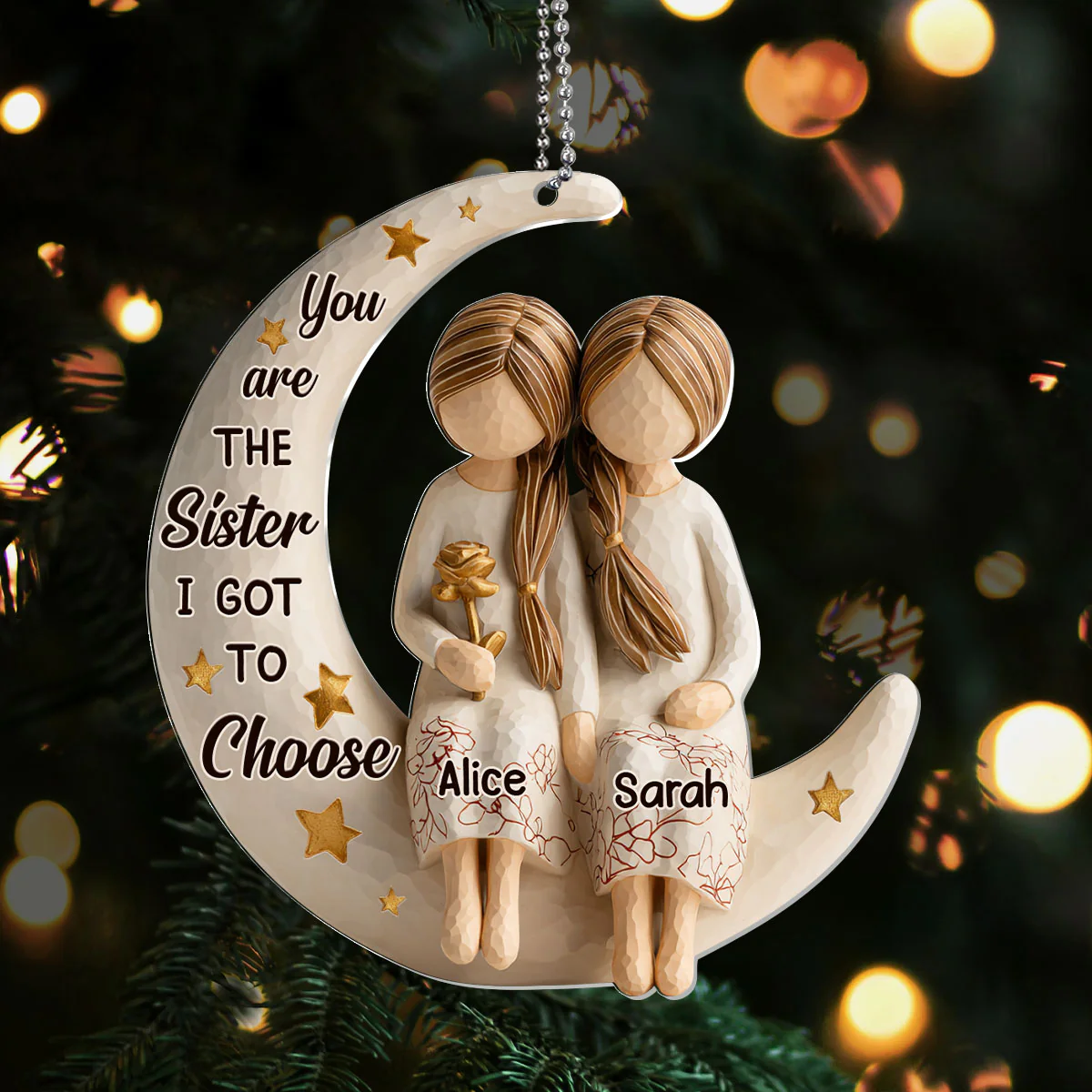 You Are The Sister I Got To Choose - Personalized 1-Layer Acrylic Ornament