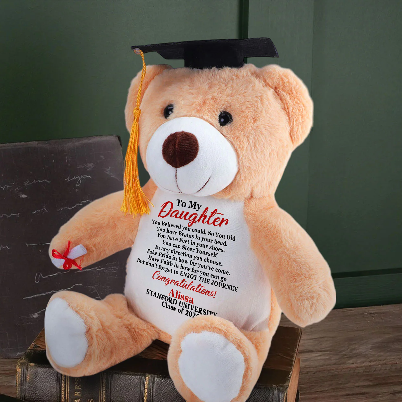 You Believed You Could So You Did - Personalized Graduation Teddy Bear - Image 4