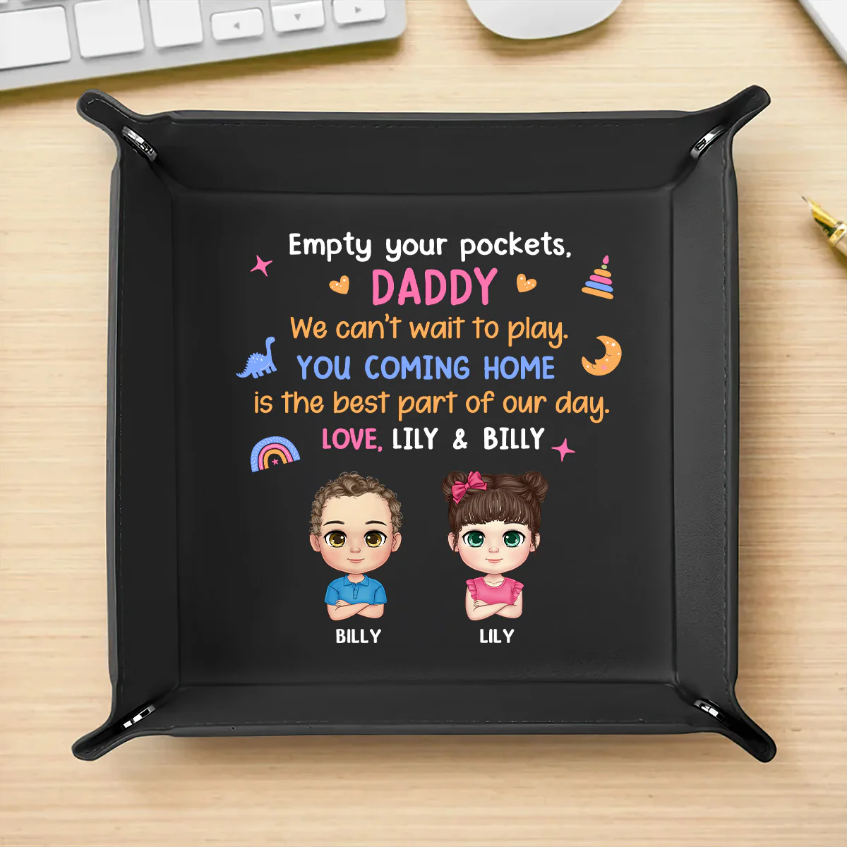 You Coming Home Is The Best Part Of The Day - Personalized Leather Valet Tray
