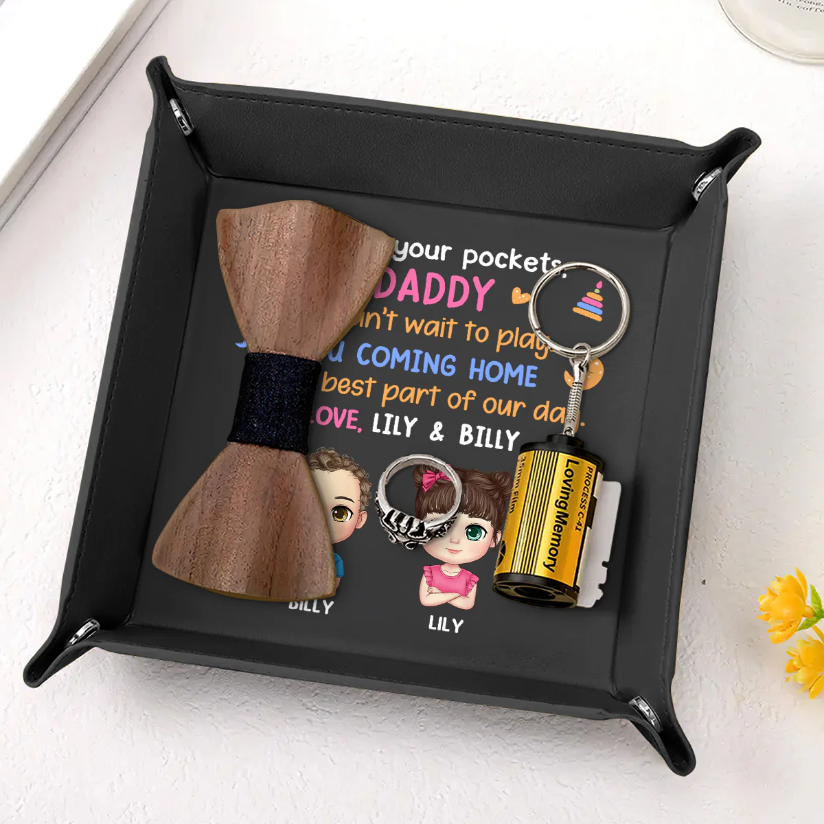 You Coming Home Is The Best Part Of The Day - Personalized Leather Valet Tray - Image 4