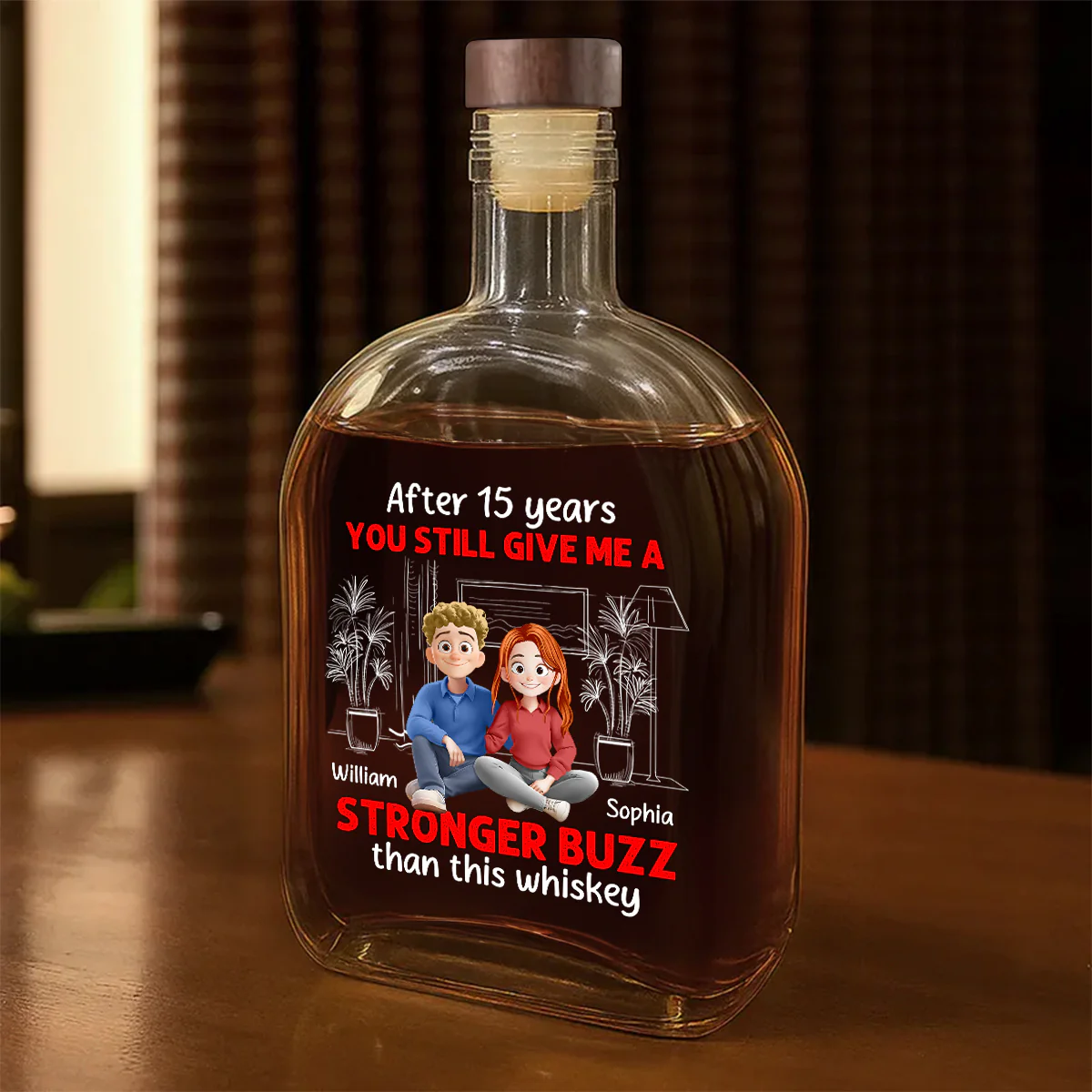 You Give Me A Stronger Buzz Than This Whiskey - Personalized Whiskey Bottle - Image 5