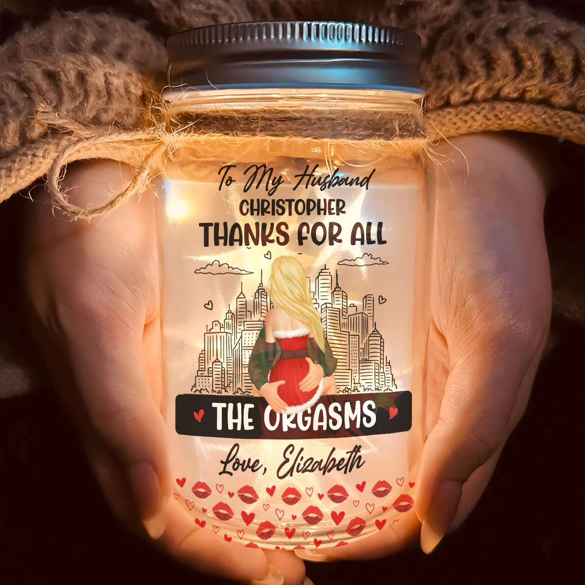 You Have My Heart And My Ass - Personalized Mason Jar Light - Image 2