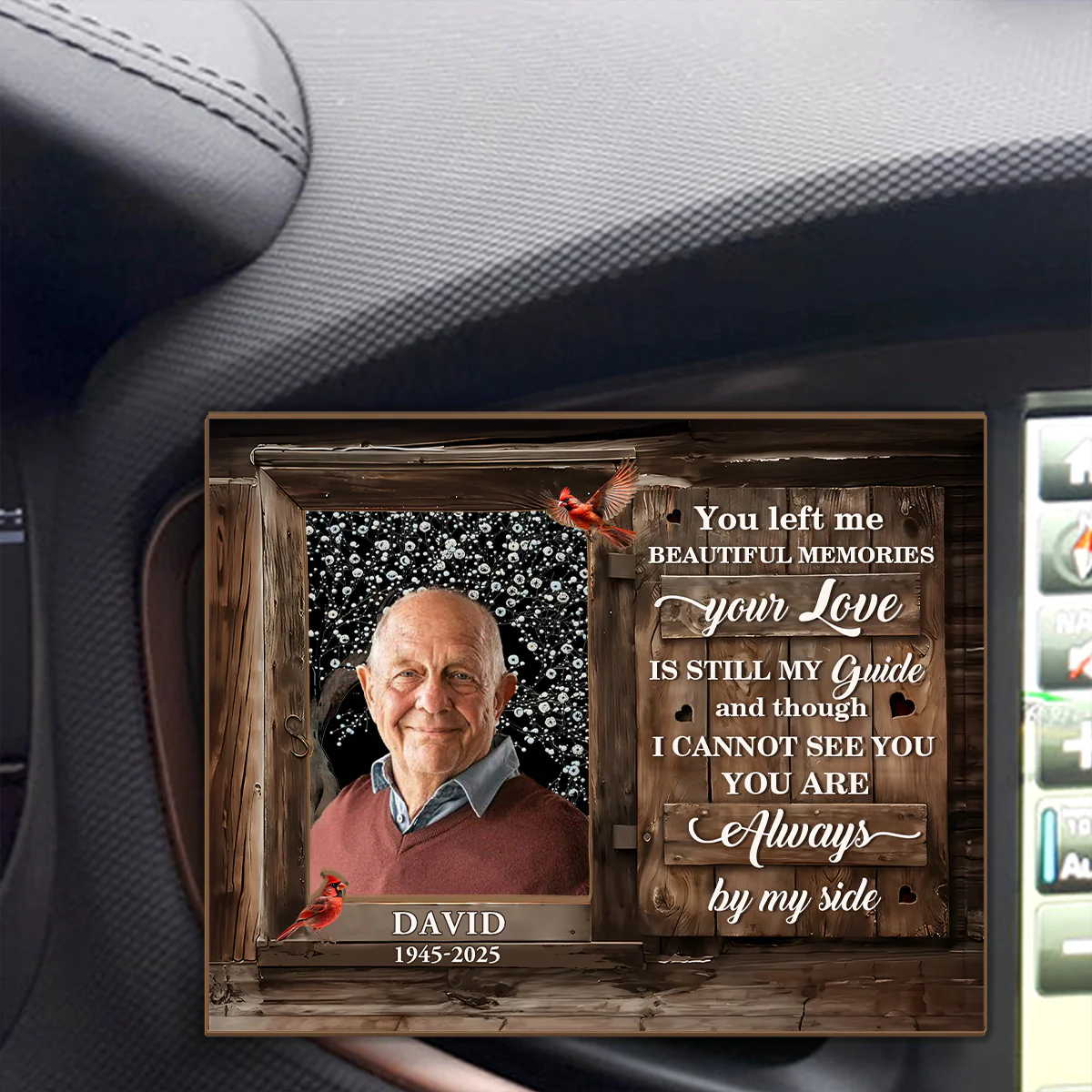You Left Me Beautiful Memories - Personalized Car Visor Clip - Image 4