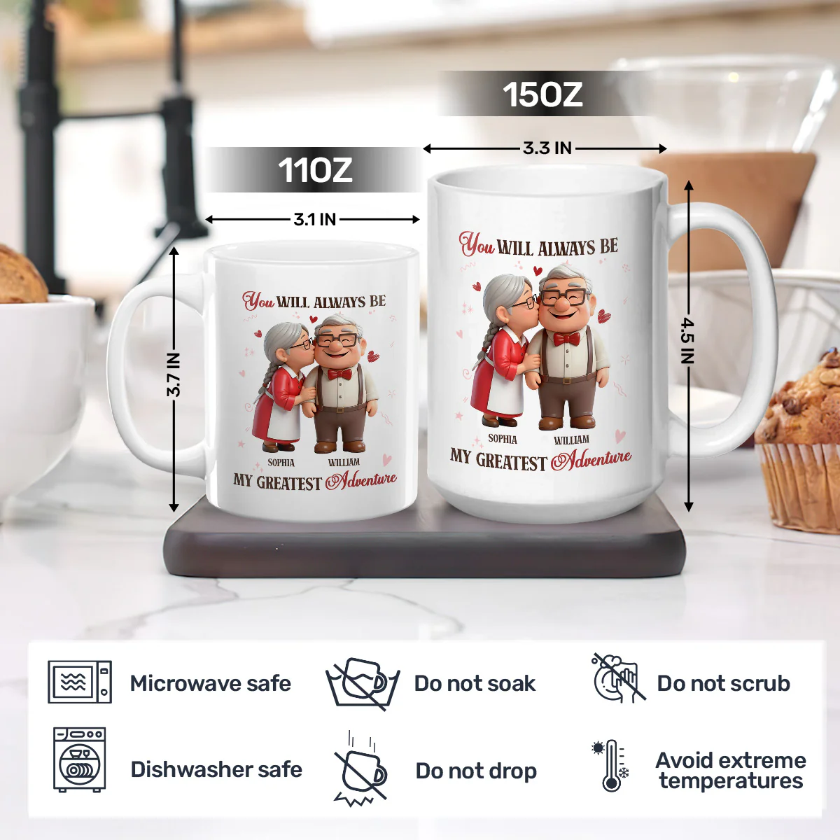 You'll Always Be My Greatest Adventure - Personalized Ceramic Coffee Mug - Image 5