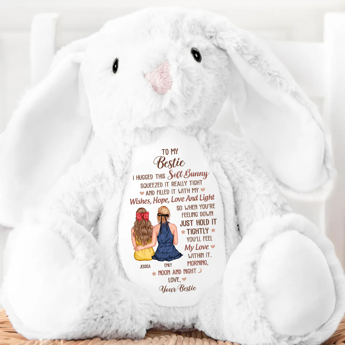 You'll Feel My Love - Personalized Stuffed Bunny