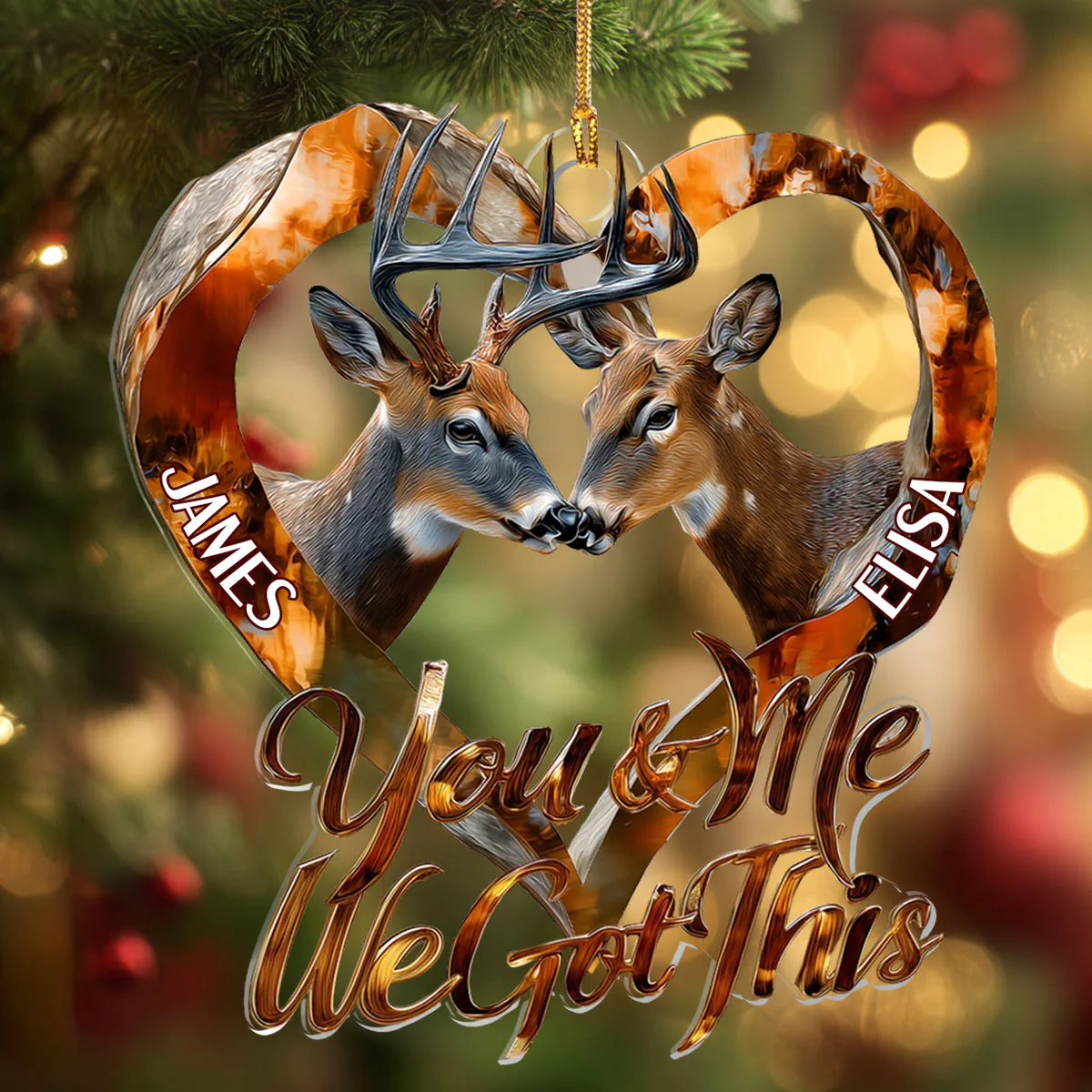 You & Me We Got This - Personalized 1-Layer Acrylic Ornament - Image 4