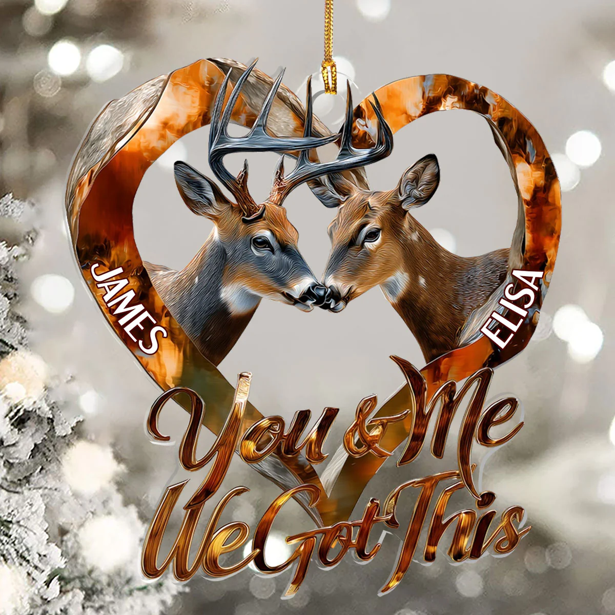 You & Me We Got This - Personalized 1-Layer Acrylic Ornament - Image 5