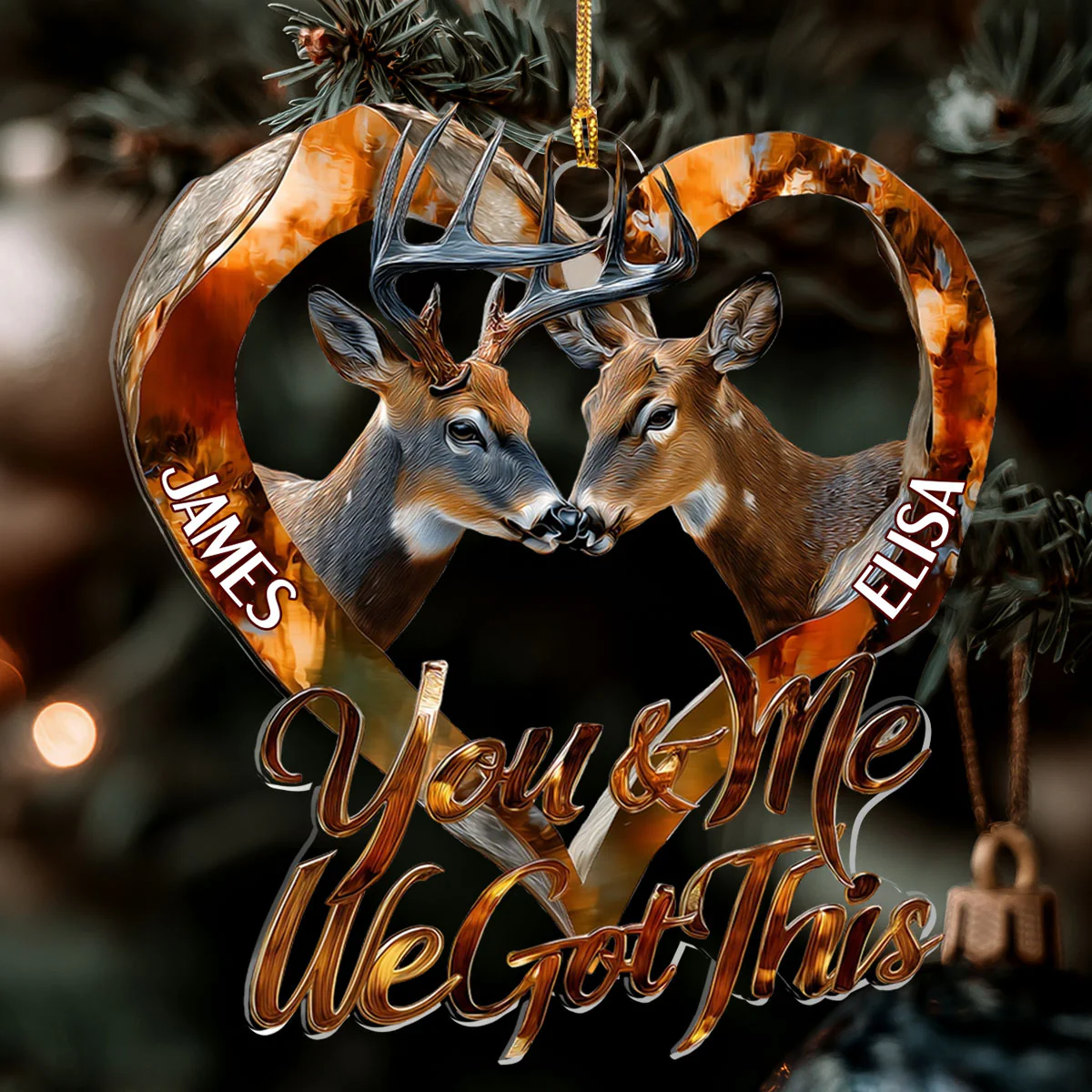 You & Me We Got This - Personalized 1-Layer Acrylic Ornament - Image 6