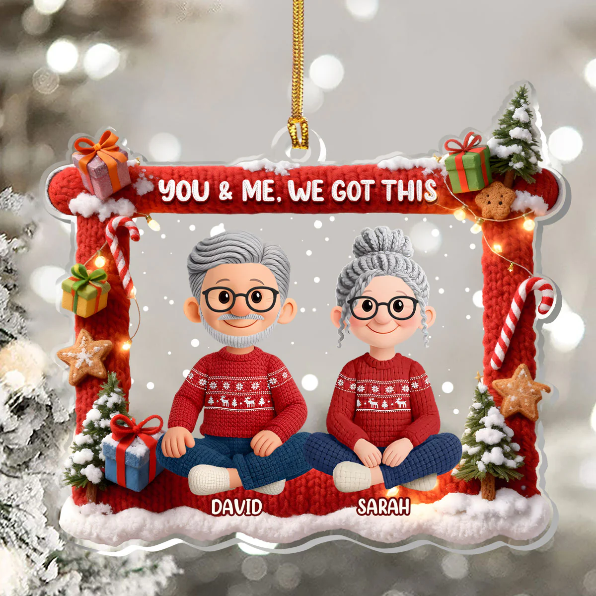 You & Me We Got This - Personalized 1-Layer Acrylic Ornament - Image 5