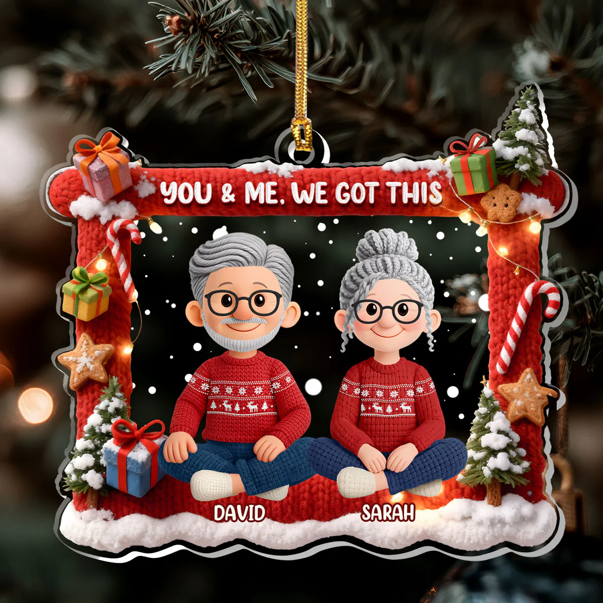 You & Me We Got This - Personalized 1-Layer Acrylic Ornament - Image 6