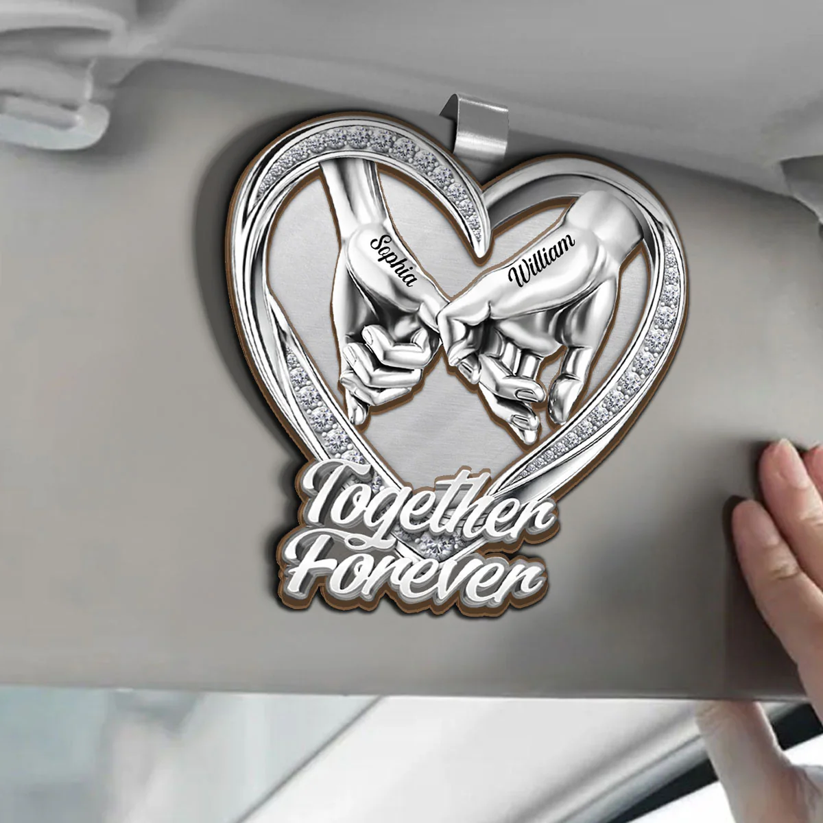 You & Me We Got This - Personalized Car Visor Clip - Image 3