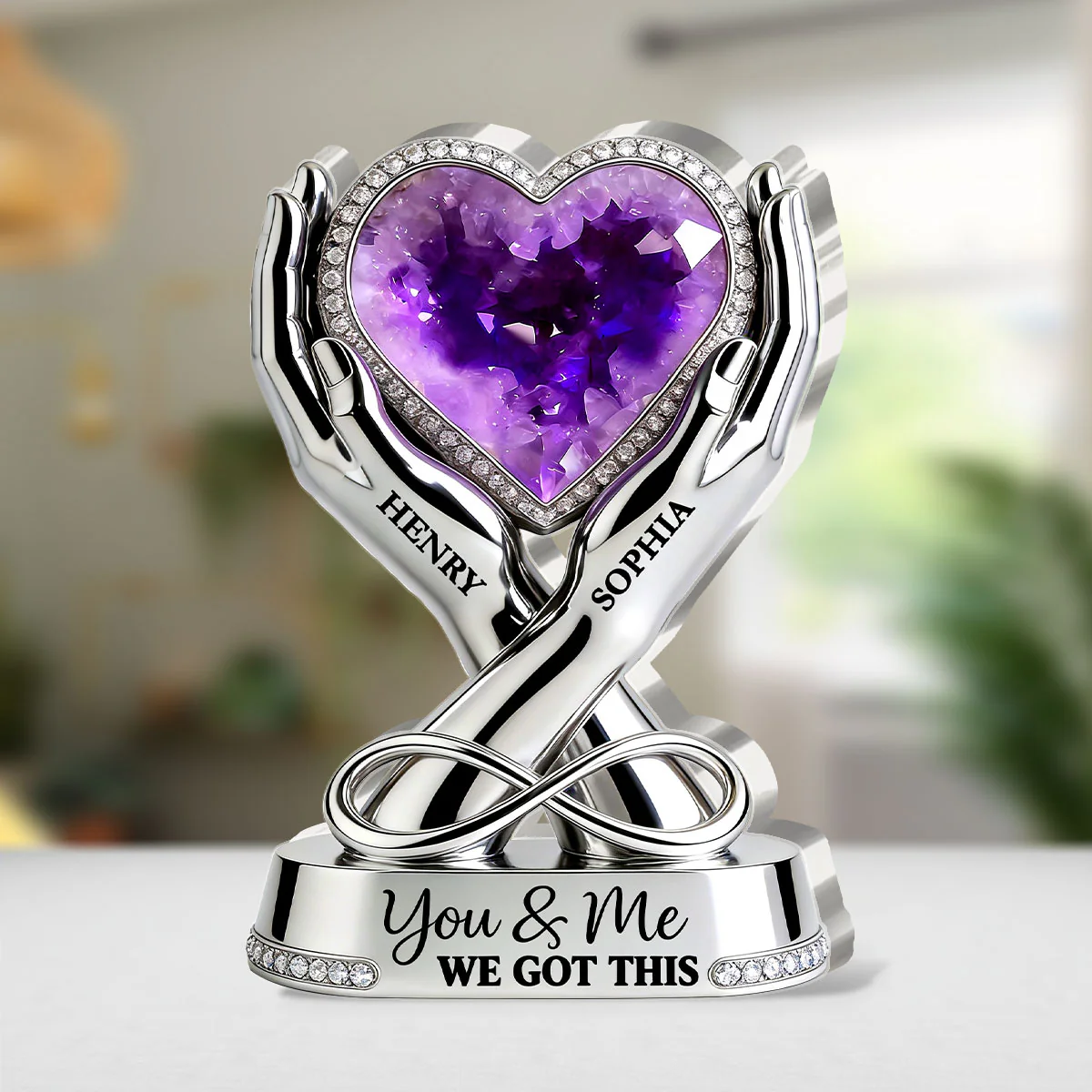 You & Me We Got This - Personalized Custom Shaped Acrylic Plaque - Image 4