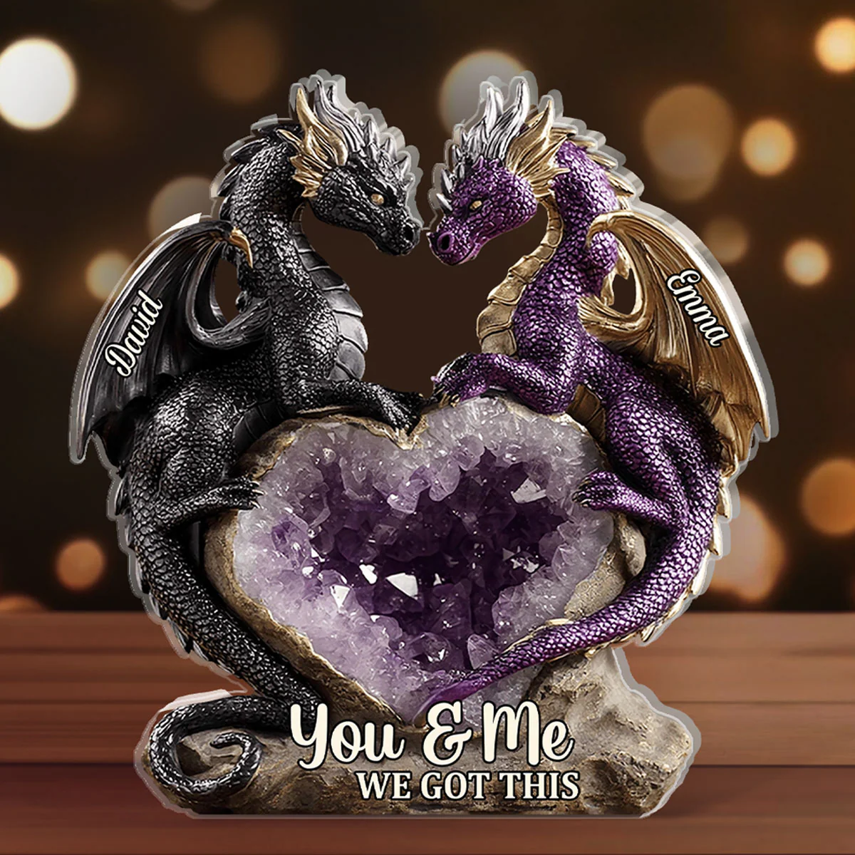 You & Me We Got This - Personalized Custom Shaped Squared Acrylic Plaque