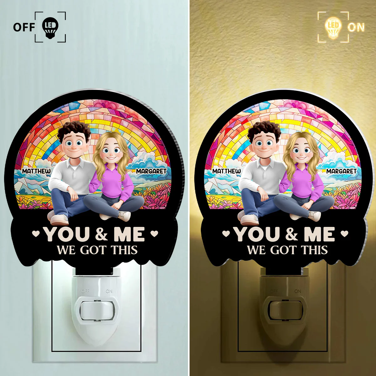 You & Me We Got This - Personalized Plug-in Night Light