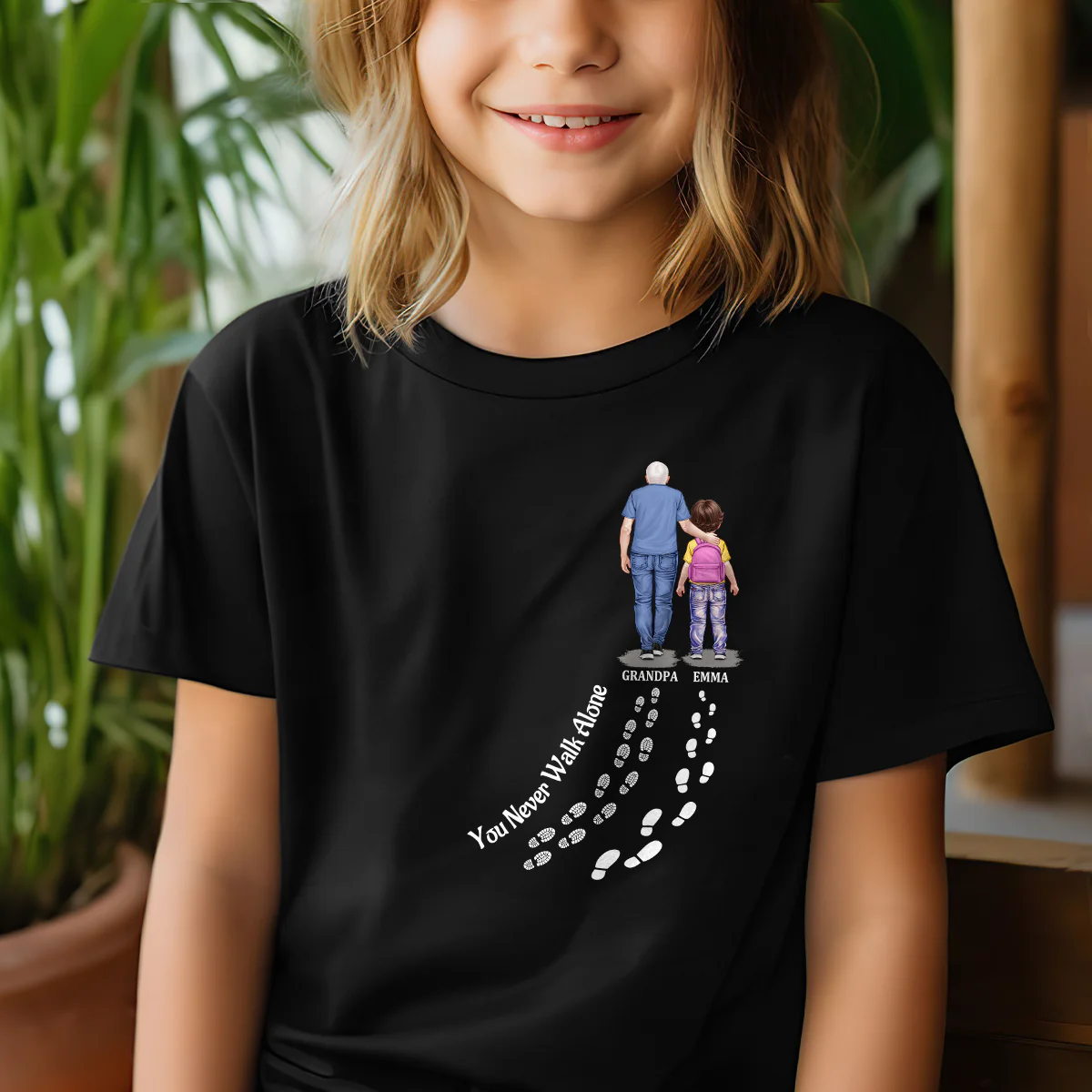 You Never Walk Alone - Personalized Kid T-Shirt - Image 5