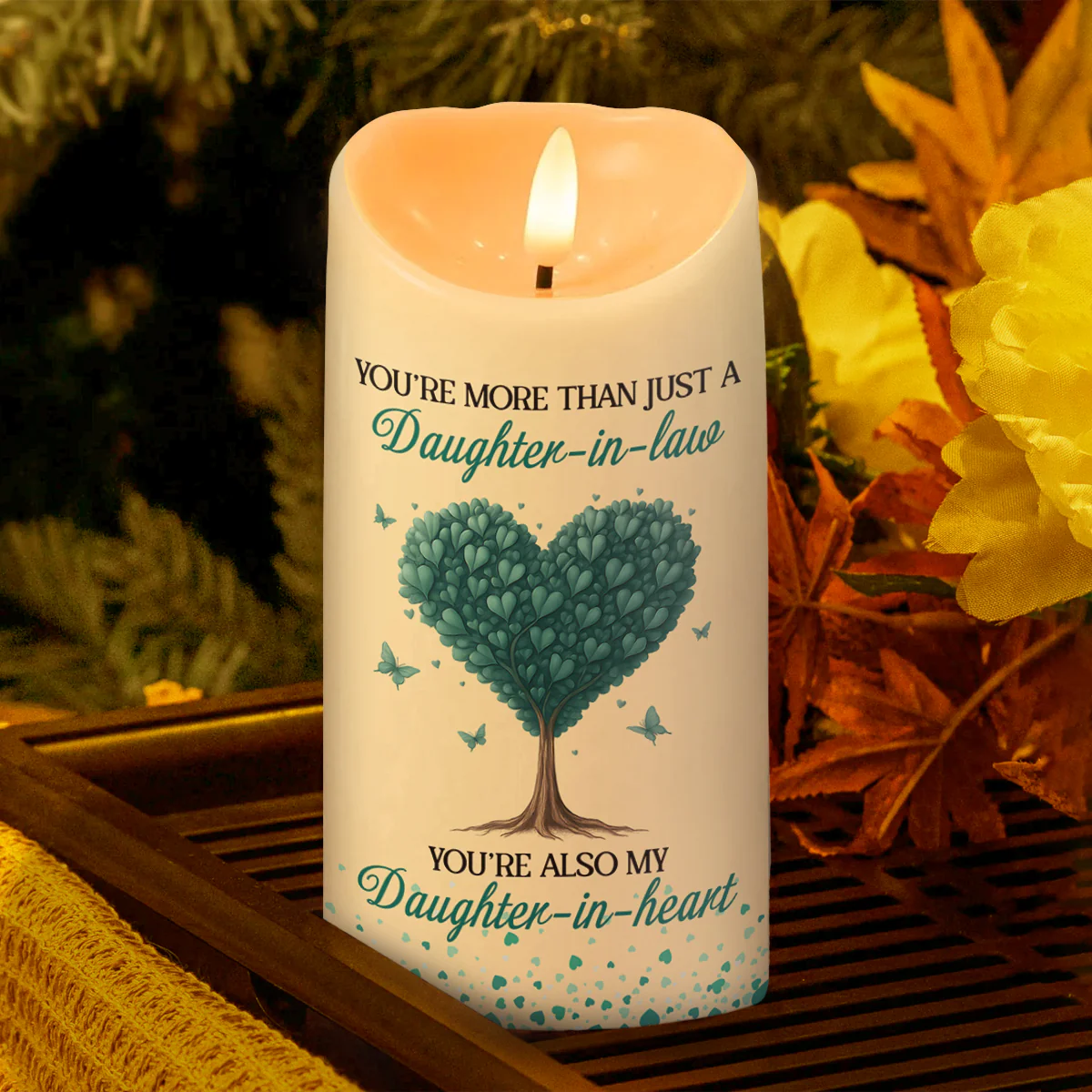 You’re Also My Daughter-In-Heart -  Flameless LED Candle - Image 3