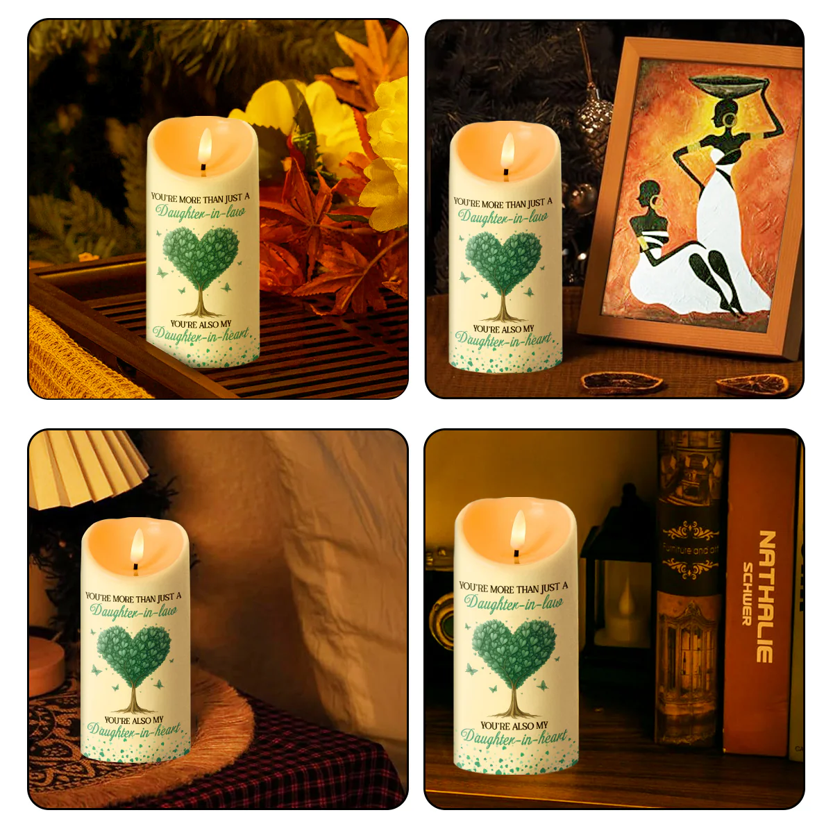 You’re Also My Daughter-In-Heart -  Flameless LED Candle - Image 4