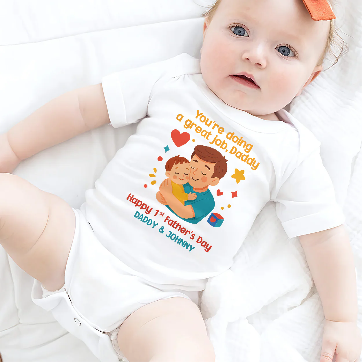 You're Doing A Great Job Daddy - Personalized Baby Onesie - Image 2