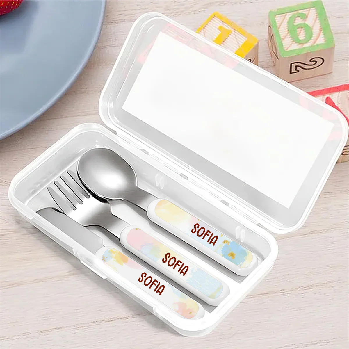 You're In My Heart - Personalized Cutlery Set - Image 3