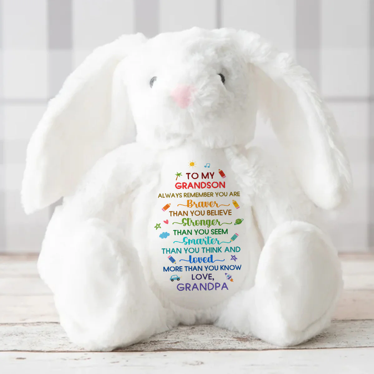 You're Loved - Personalized Stuffed Bunny - Image 3
