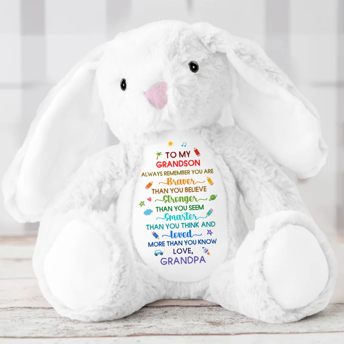 You're Loved - Personalized Stuffed Bunny - Image 5