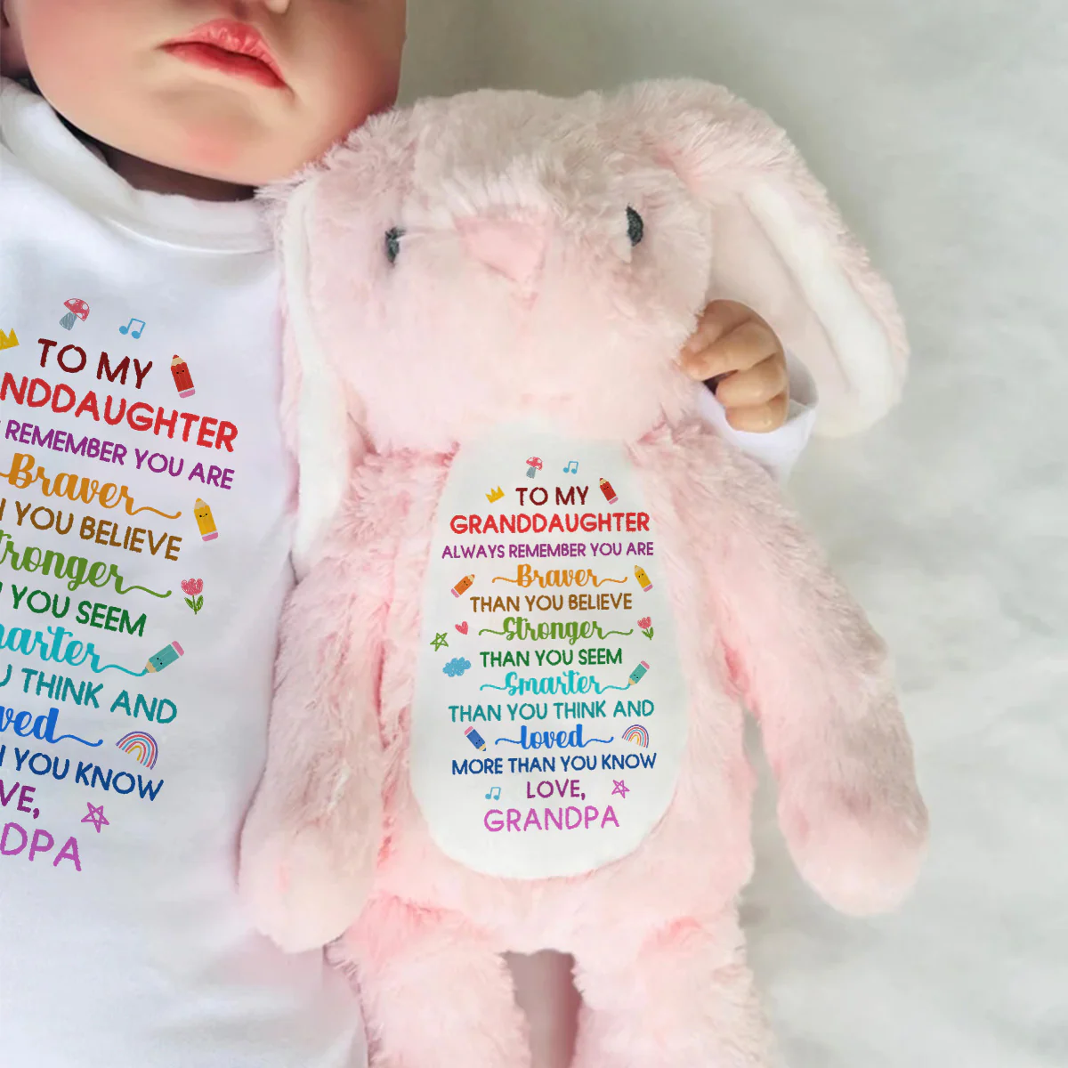 You're Loved - Personalized Stuffed Bunny - Image 6