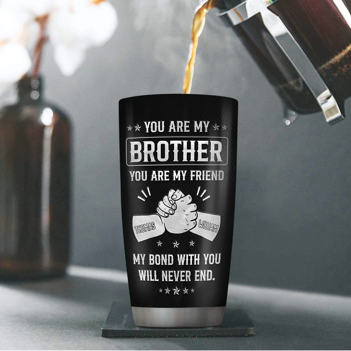 You're My Friend - Personalized Stainless Steel Tumbler - Image 4