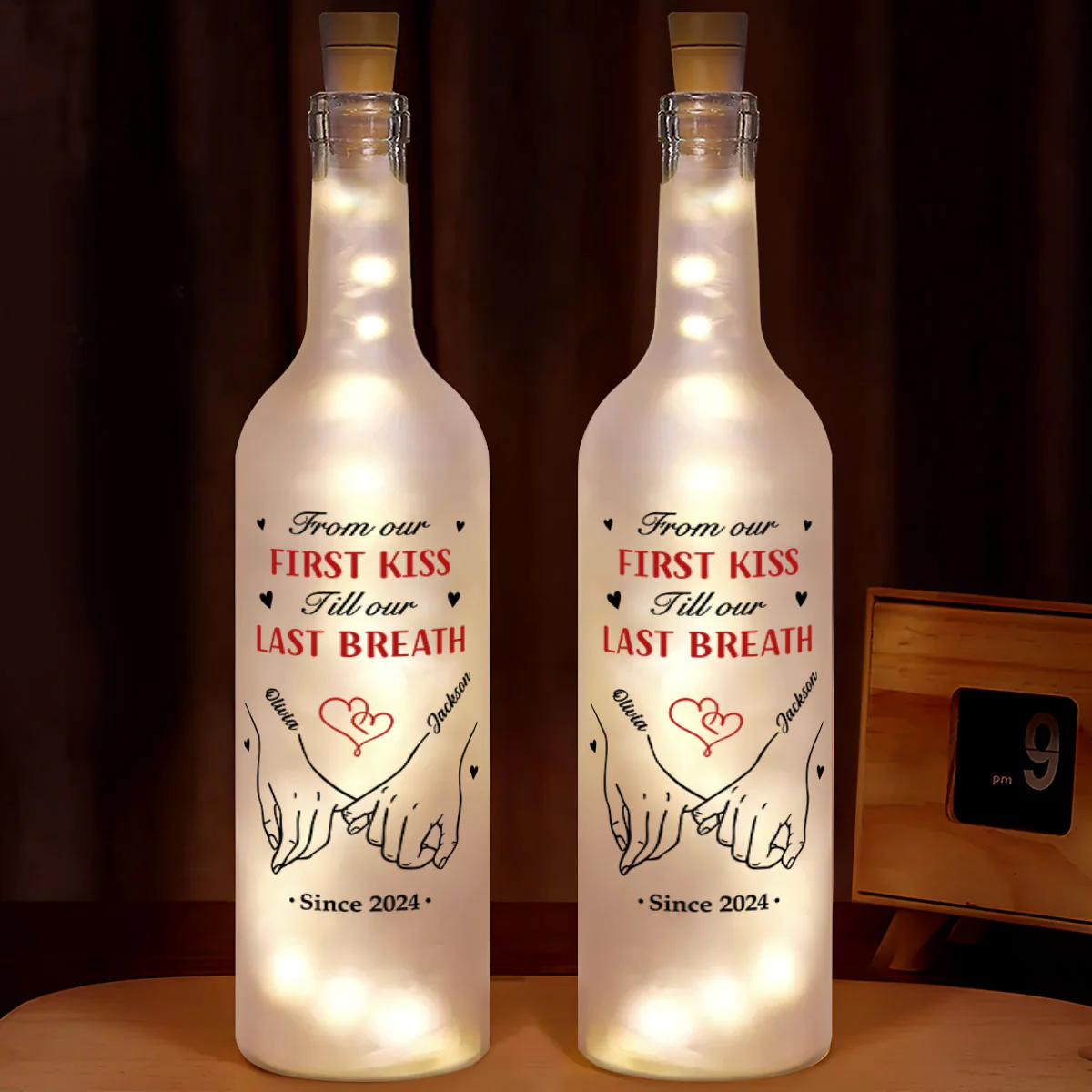 You're My Happy Place - Personalized Bottle Lamp