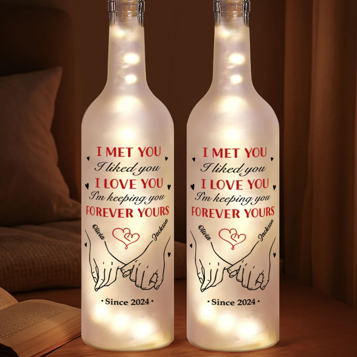 You're My Happy Place - Personalized Bottle Lamp - Image 4