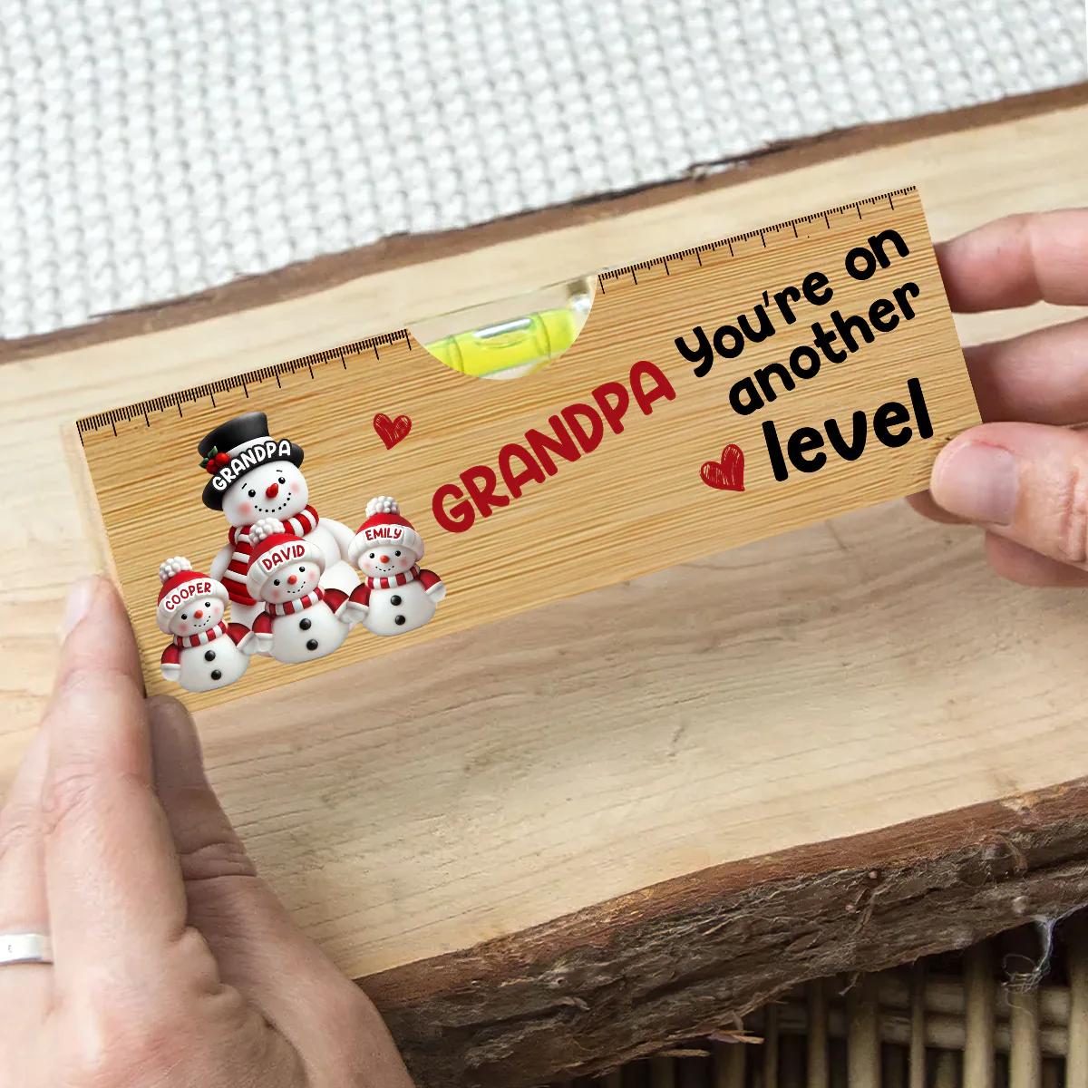 You’re On Another Level - Personalized Wooden Spirit Level Bottle Opener - Image 4