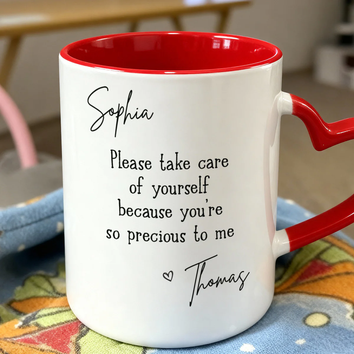 You're So Precious To Me - Personalized Heart Handle Mug