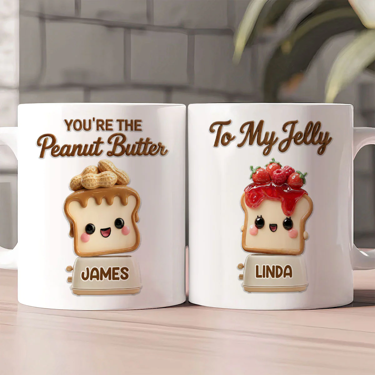 You're The Peanut Butter To My Jelly - Personalized Ceramic Coffee Mug