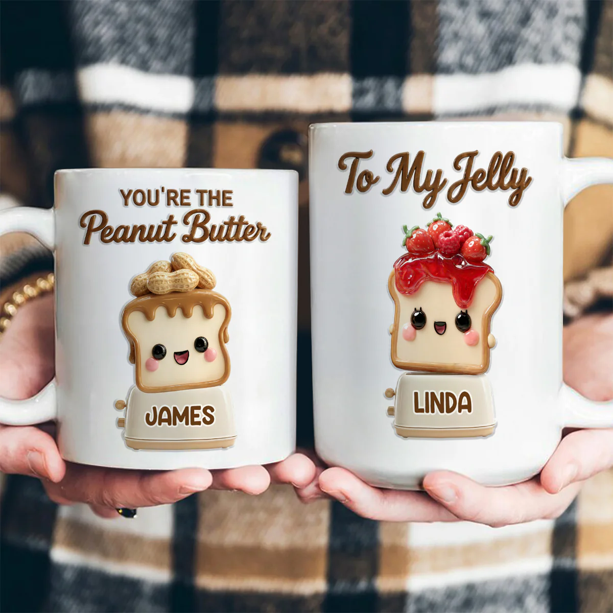 You're The Peanut Butter To My Jelly - Personalized Ceramic Coffee Mug - Image 4