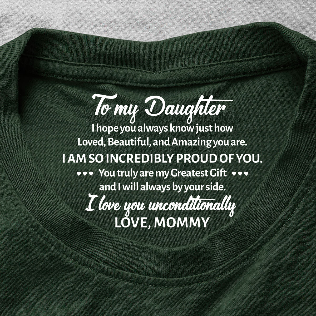 You Truly Are My Greatest Gift - Personalized Shirt With Design Inner Neck And Front - Image 2