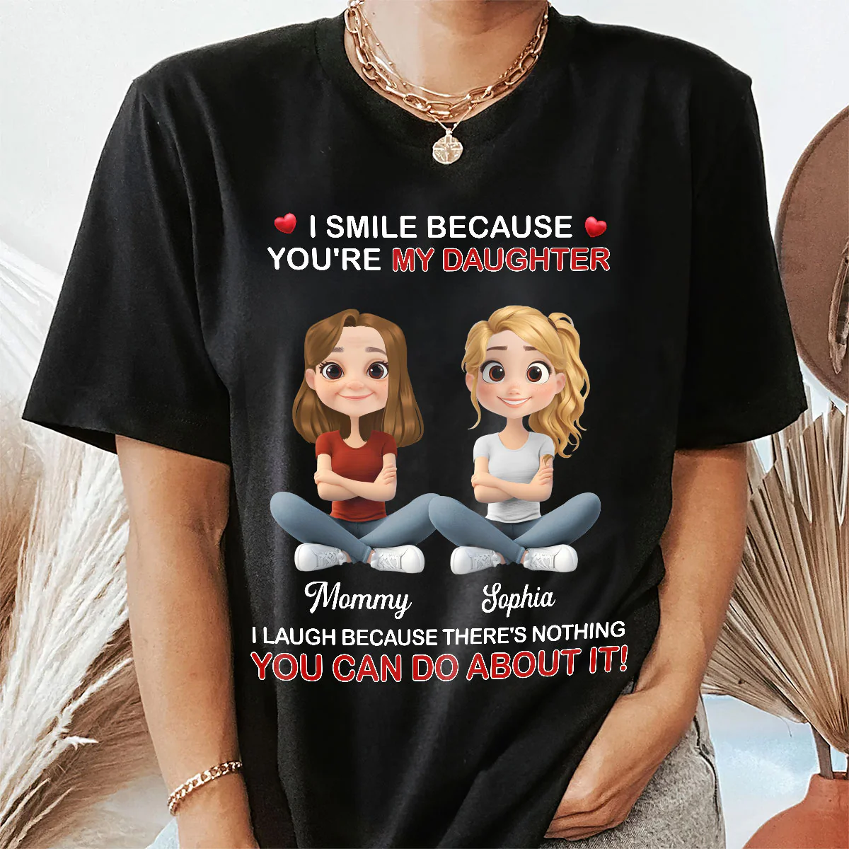 You Truly Are My Greatest Gift - Personalized Shirt With Design Inner Neck And Front - Image 4