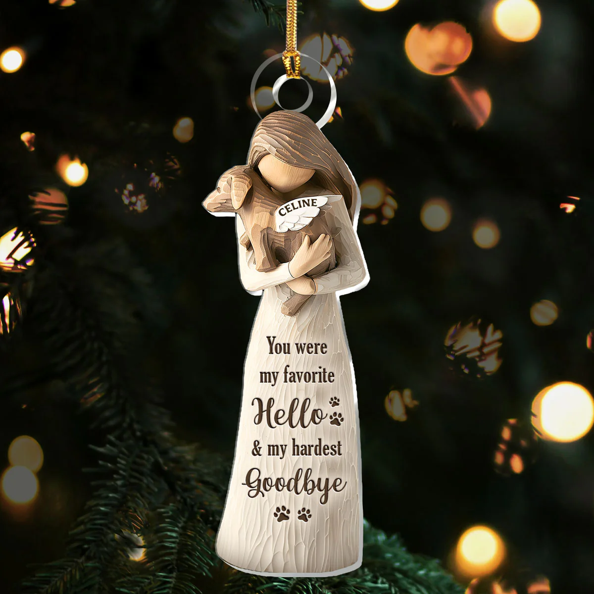 You Were My Favorite Hello & My Hardest Goodbye - Personalized 1-Layer Acrylic Ornament