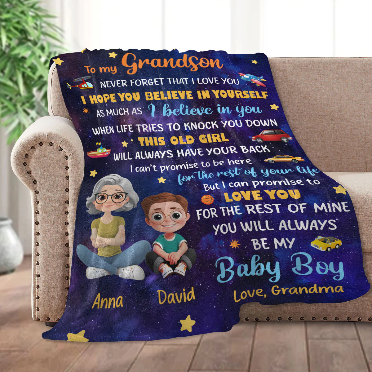 You Will Always Be My Baby - Personalized Fleece Blanket - Image 2